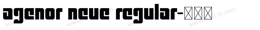 Agenor Neue Regular字体转换